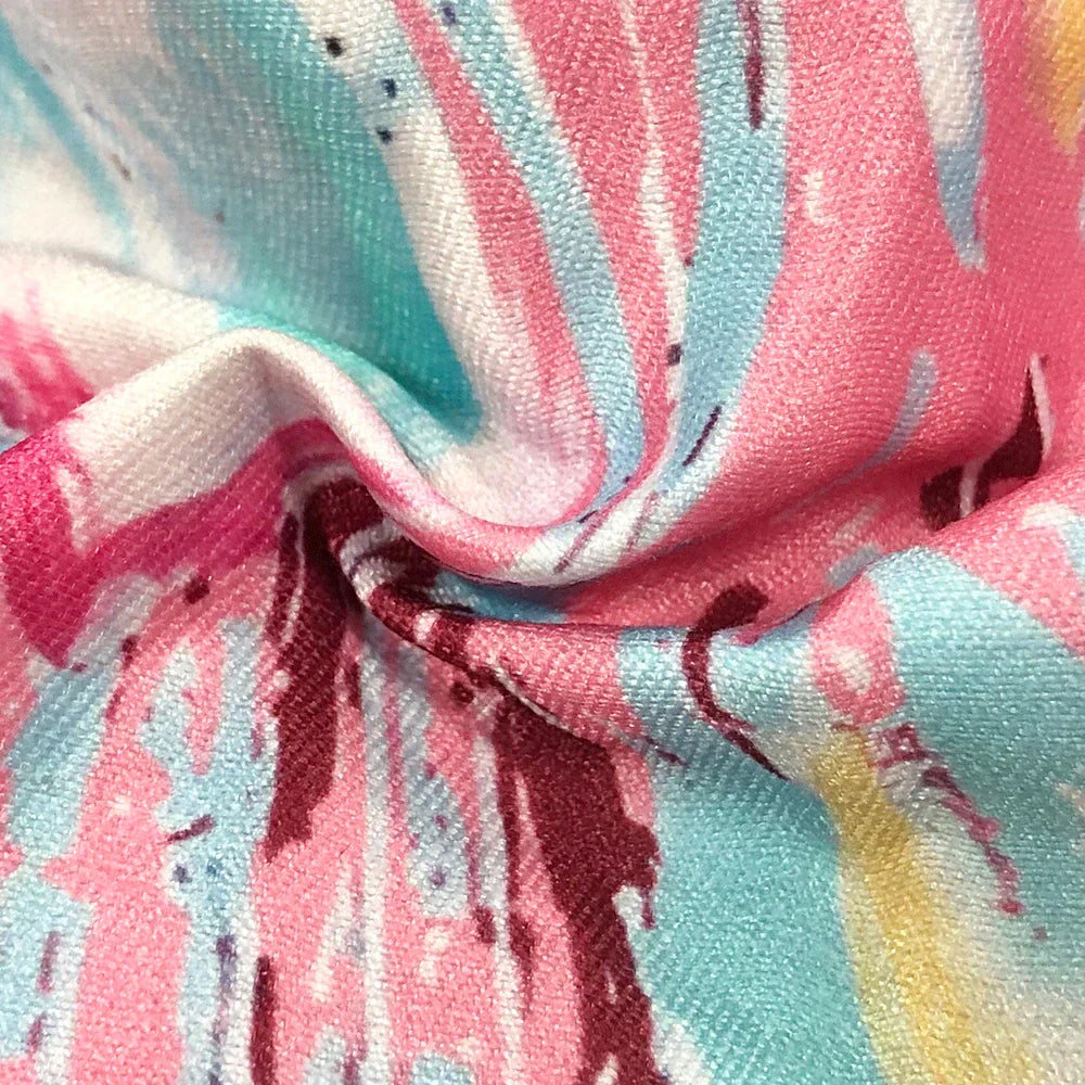 Strapless mini jurk met print en sculptuurvorm – Kyra