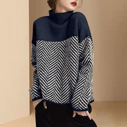 Trendy contrast trui voor een stijlvolle look – Sabrina