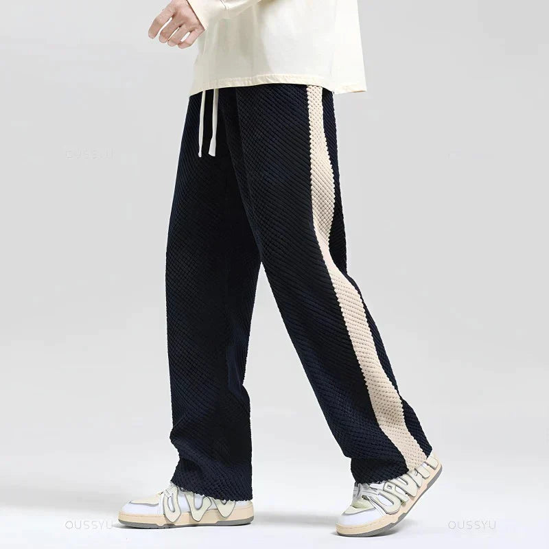 Gestreepte joggingbroek heren met comfortabele pasvorm – Lars
