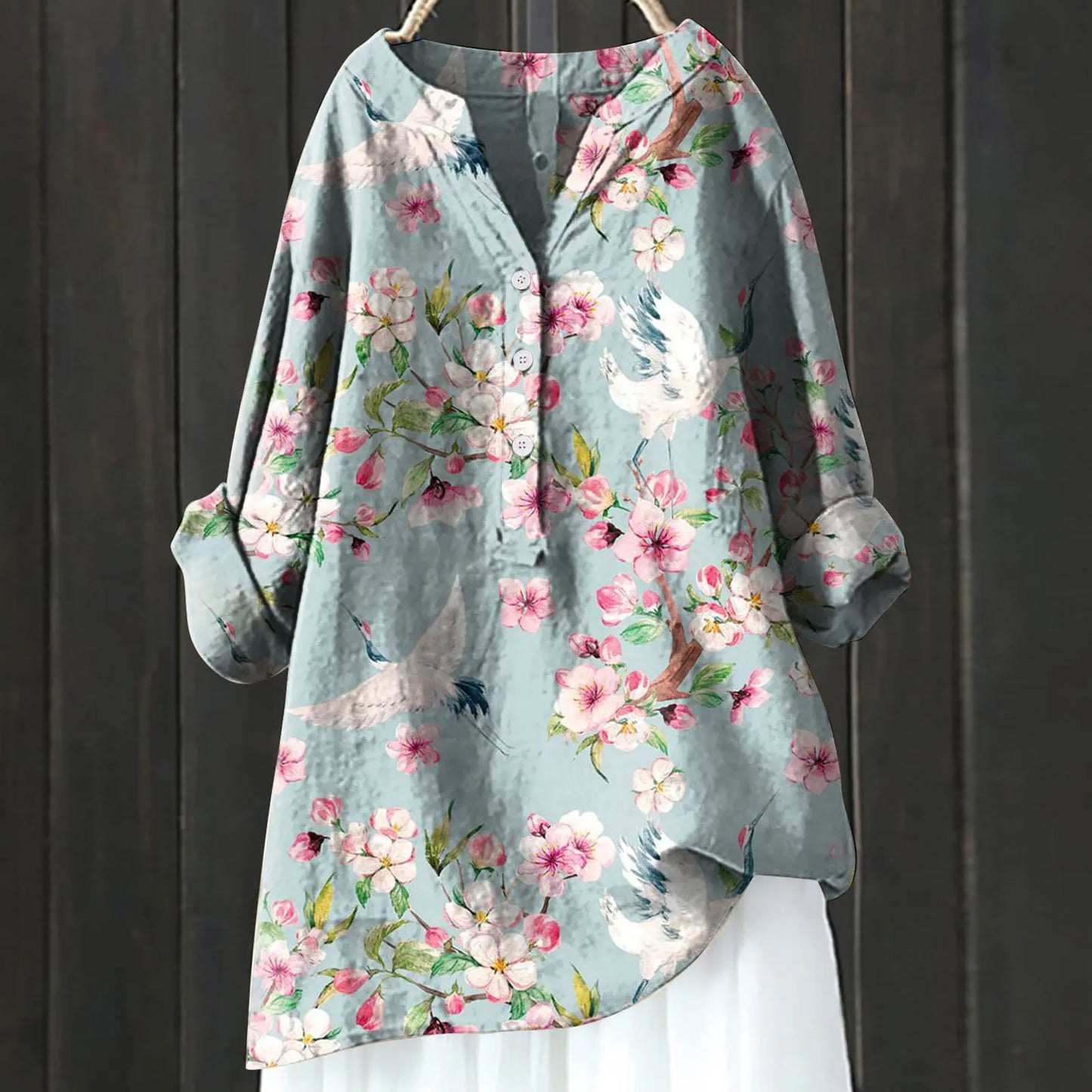 Damesblouse met bloemenprint en elegant ontwerp – Liora