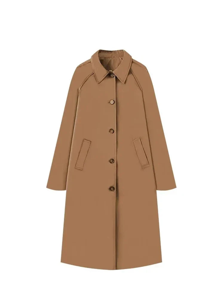 Lente Trenchcoat voor Dames met Ruitvoering – Maud