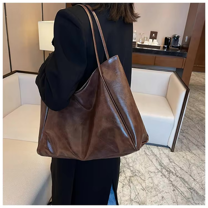 PU leren tote bag met ruimte voor dames – Mirella