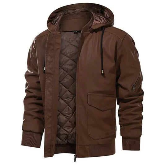 Faux Leren Winter Bikerjas voor Heren – Lucas