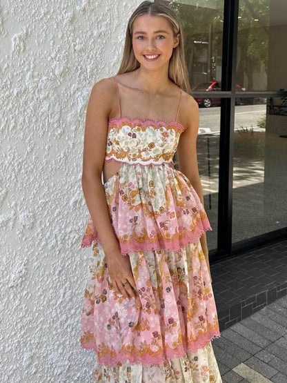 Lange zomerjurk voor dames in elegante stijl – Elise