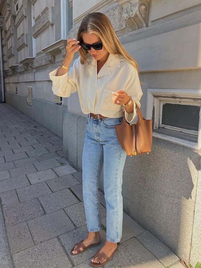 Vegan leren handtas met slotdetail voor dames – Elania