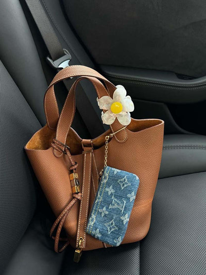 Vegan leren handtas met slotdetail voor dames – Elania