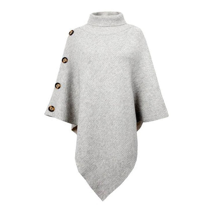 Oversized Coltrui Poncho met Knopen voor Dames – Theresa