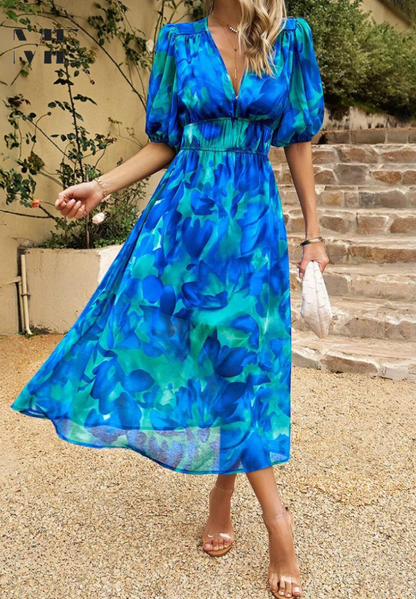 Midi jurk dames ademend tijdloos elegant – Danielle