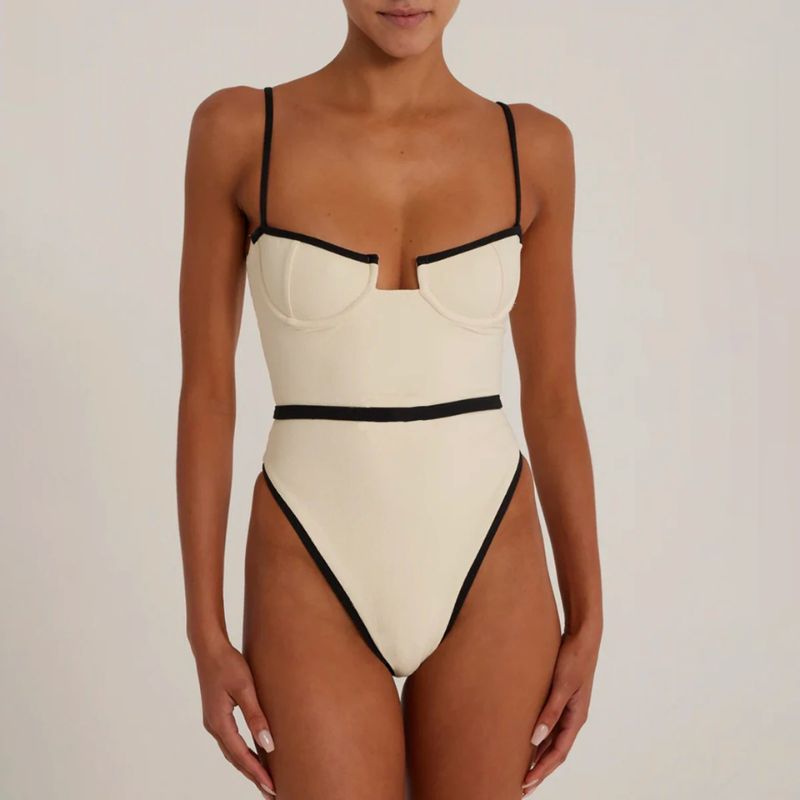Corrigerend Badpak Luxe Diepe Hals Naadloze Fit – Juliette