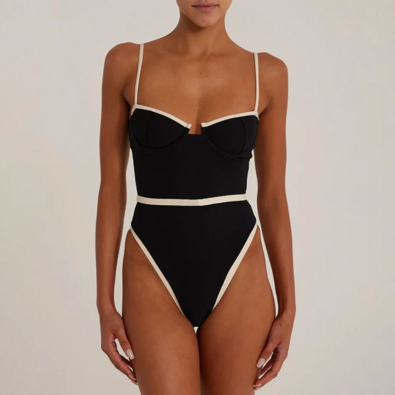 Corrigerend Badpak Luxe Diepe Hals Naadloze Fit – Juliette