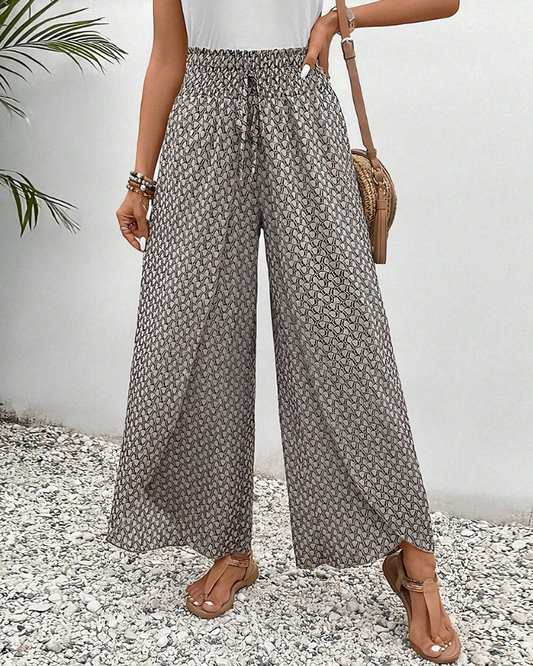 Luchtige Wijde Damesbroek met Elastische Taille – Noor