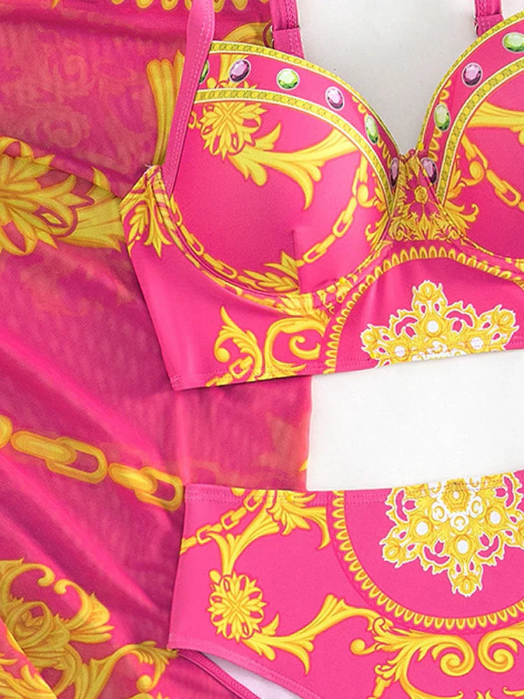 Boho Push-Up Bikiniset met Cover-Up en Elegante Look – Livanora