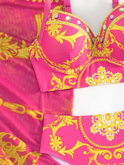 Boho Push-Up Bikiniset met Cover-Up en Elegante Look – Livanora