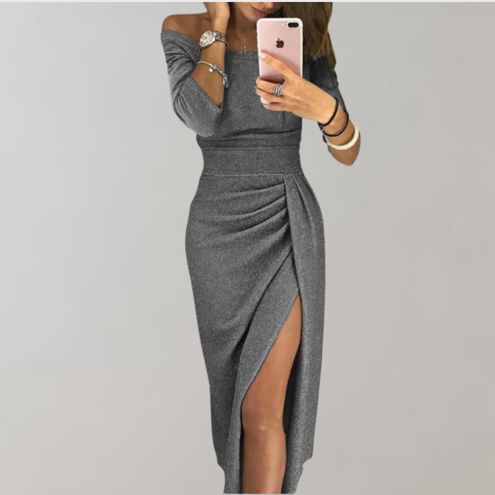 Elegante glitterjurk met flatterende pasvorm – Marit