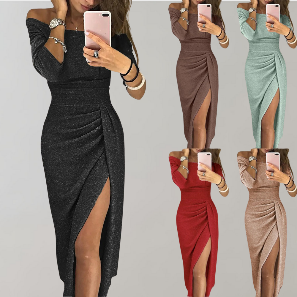Elegante glitterjurk met flatterende pasvorm – Marit