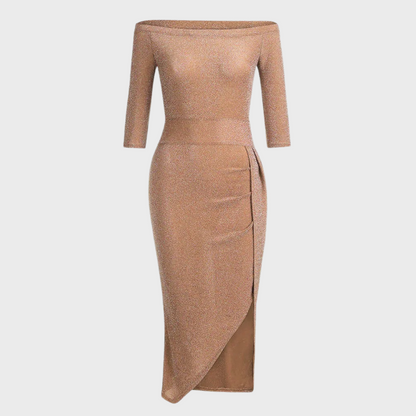 Elegante glitterjurk met flatterende pasvorm – Marit