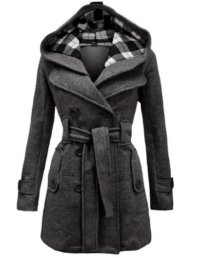 Lange trenchcoat dames | Elegante winterjas met ceintuur – Sophie