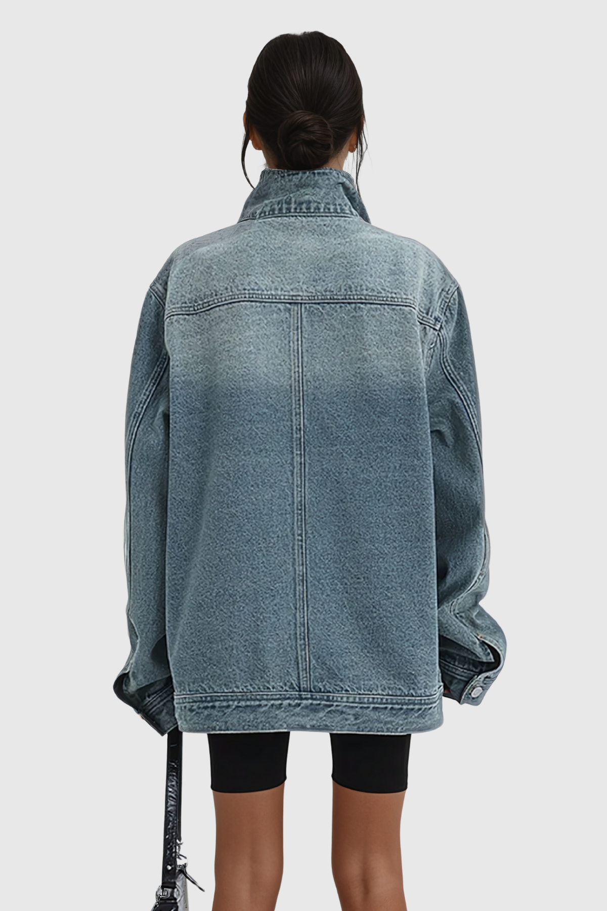 Asymmetrische Oversized Spijkerjas - Vivid Twist Denim Jacket