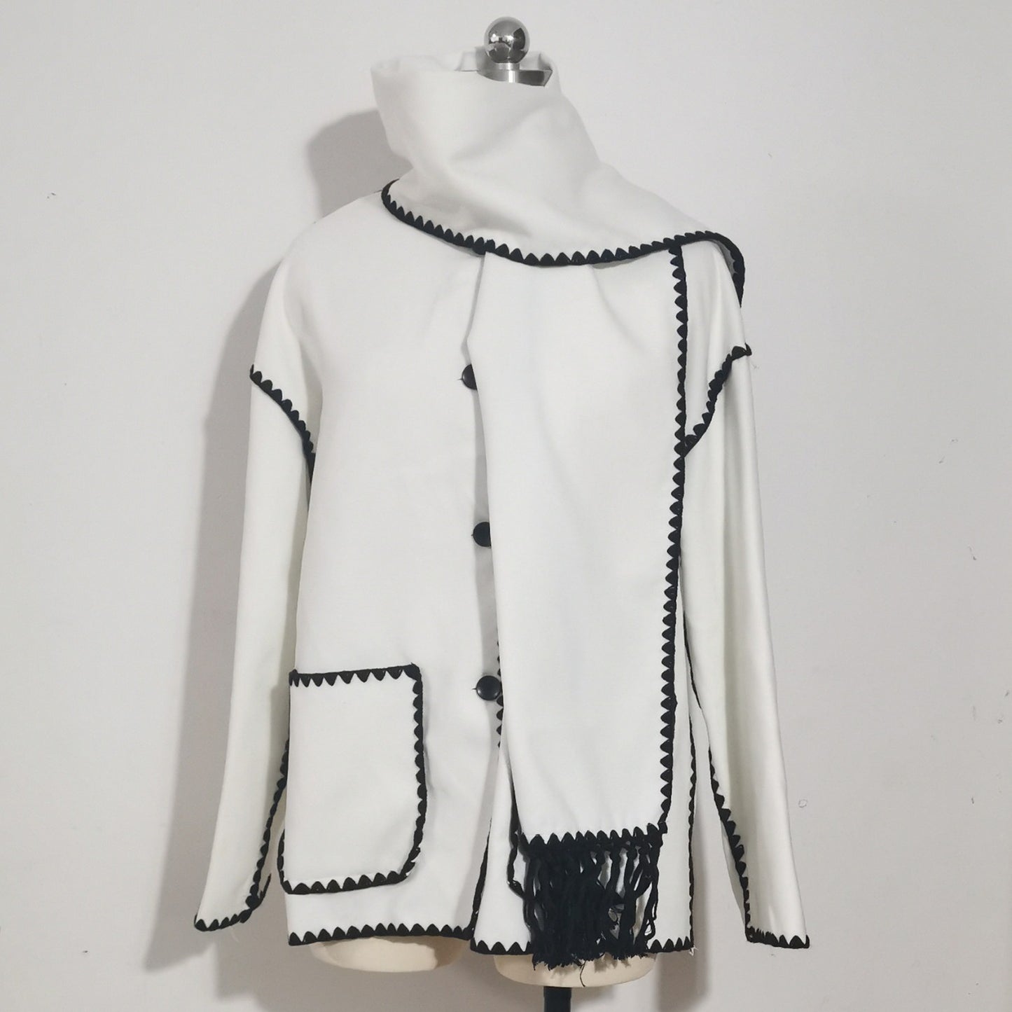 Warme Herfst-Winterjas met Afneembare Sjaal – Emma