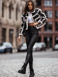 Stoer jack met geometrische zomen voor dames – Senna