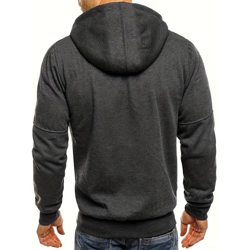 Casual sportieve heren hoodie met comfortabele pasvorm – Elias