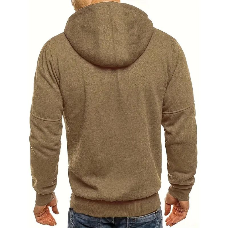 Casual sportieve heren hoodie met comfortabele pasvorm – Elias