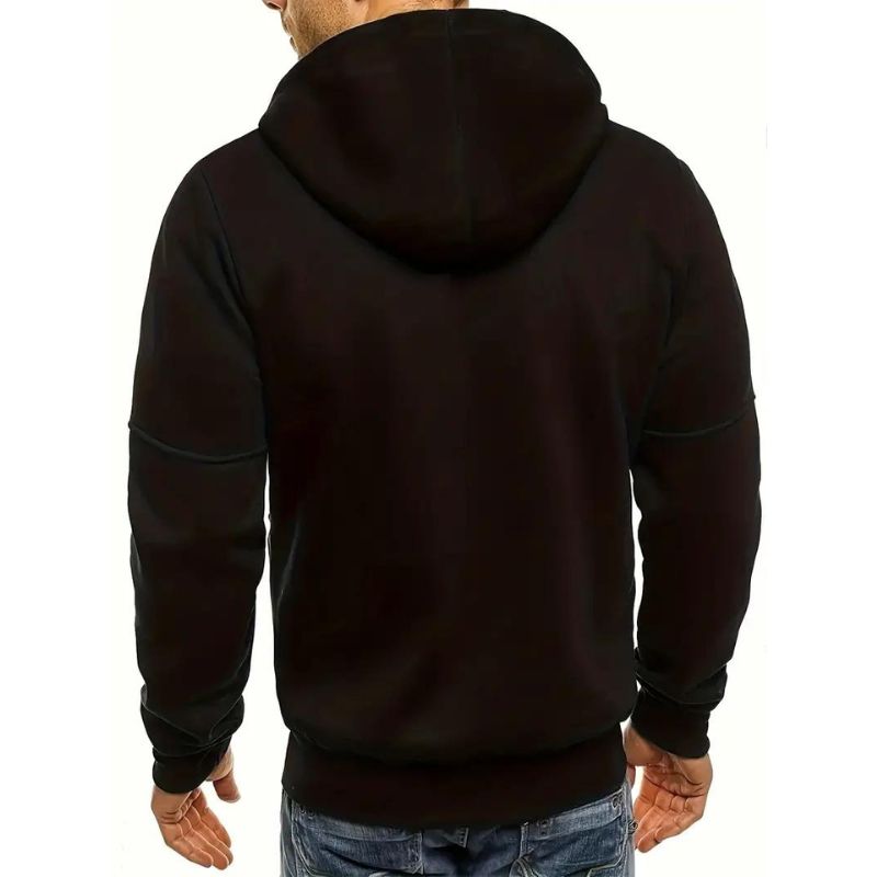 Casual sportieve heren hoodie met comfortabele pasvorm – Elias