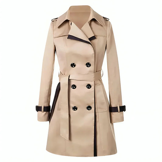 Lange waterafstotende trenchcoat voor dames – Sophie