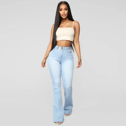 Flared Jeans voor Dames met Hoge Taille en Stretch – Elvira