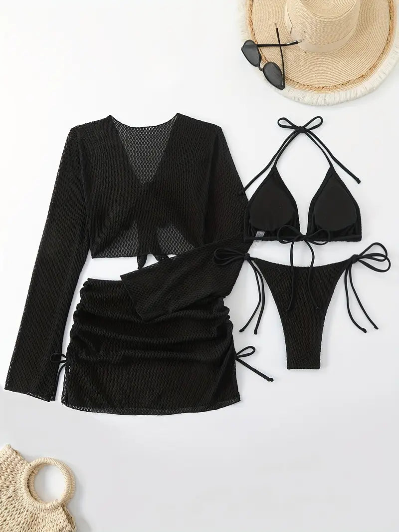 Wineglass Bay Gebreide Vierdelige Bikiniset