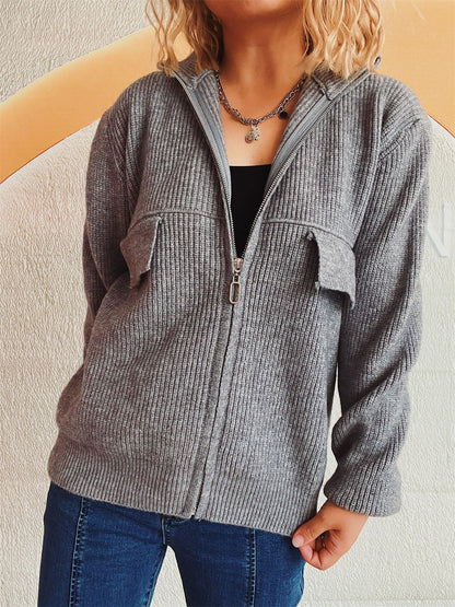 Comfortabele dames cardigan met rits – Julia