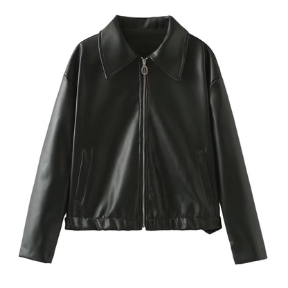 Leren Jas Met Zipper Voor Dames - Emily