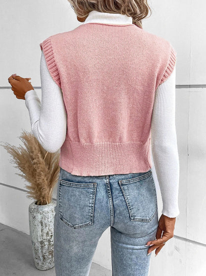 Stijlvolle V-hals cardigan met knopen – Emma
