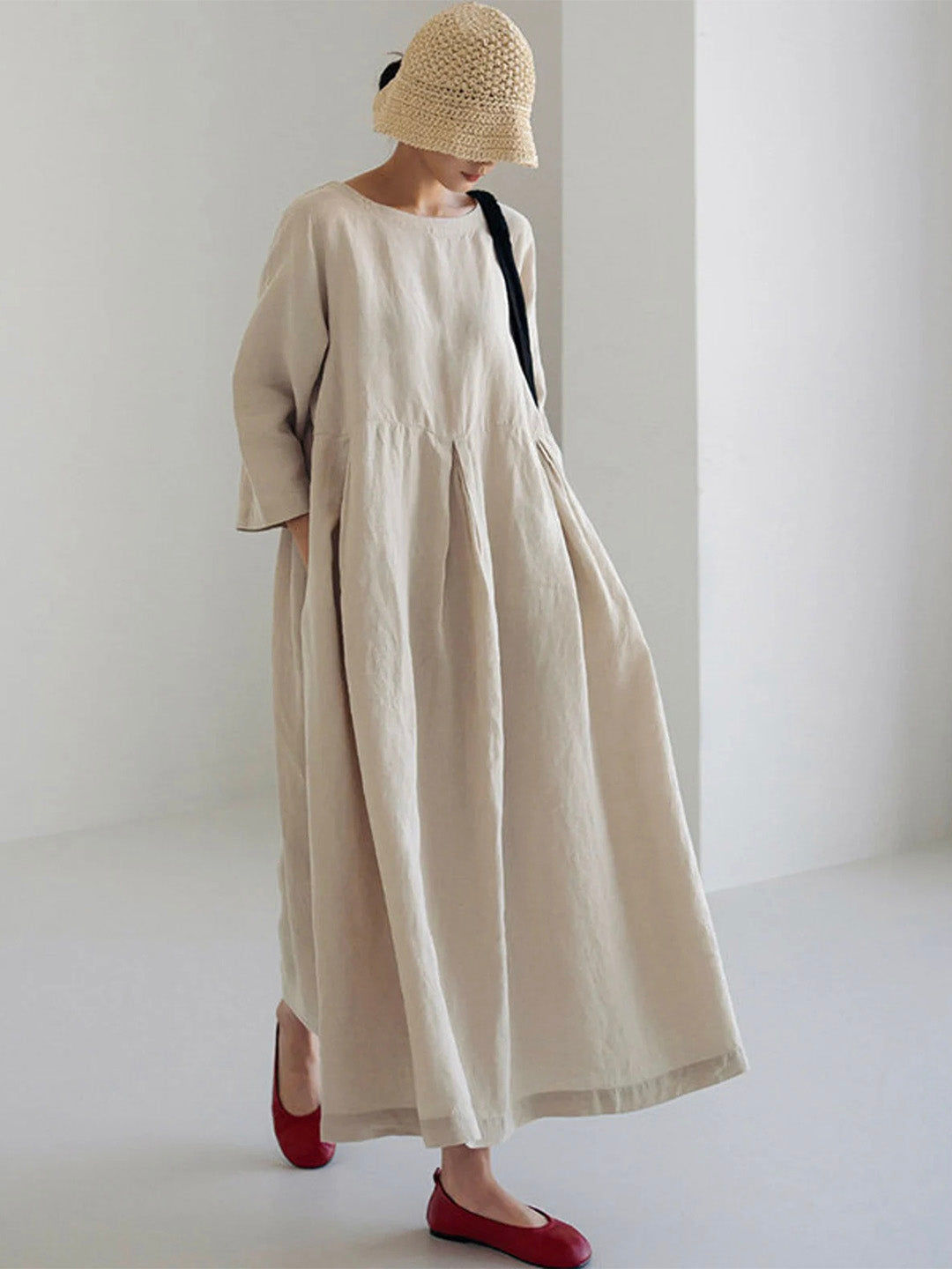Linnen Maxi Jurk Elegant Zomercomfort Look – Nuvira