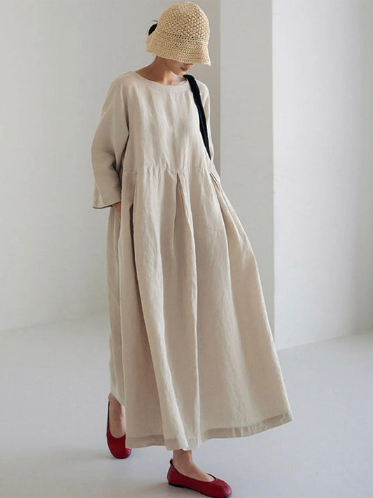 Linnen Maxi Jurk Elegant Zomercomfort Look – Nuvira