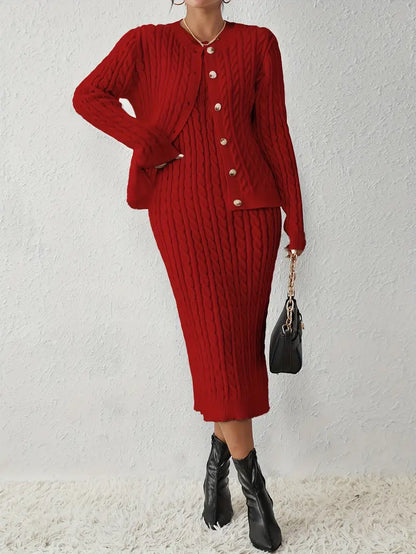 Stijlvolle 2-delige dames cardigan set – Olivia