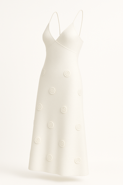 Zomerse dames maxi-jurk van gebreide stof – Rosa