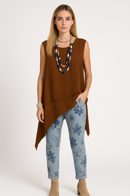 Tweedelige dames set met top en printbroek – Mila