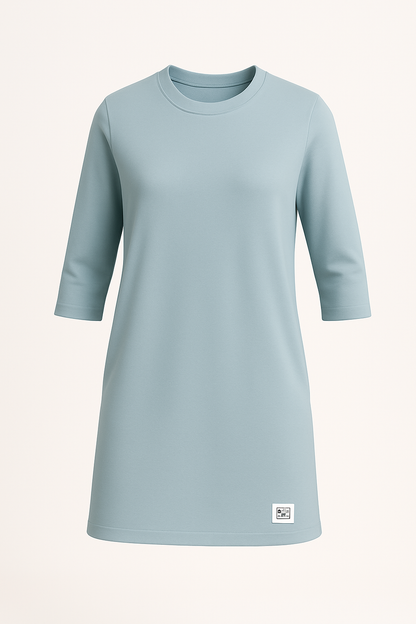 Midi-jurk met zakken en 3/4-mouwen – Fiore