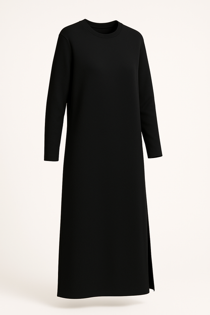 Lange elegante jurk met comfortabele pasvorm – Milena