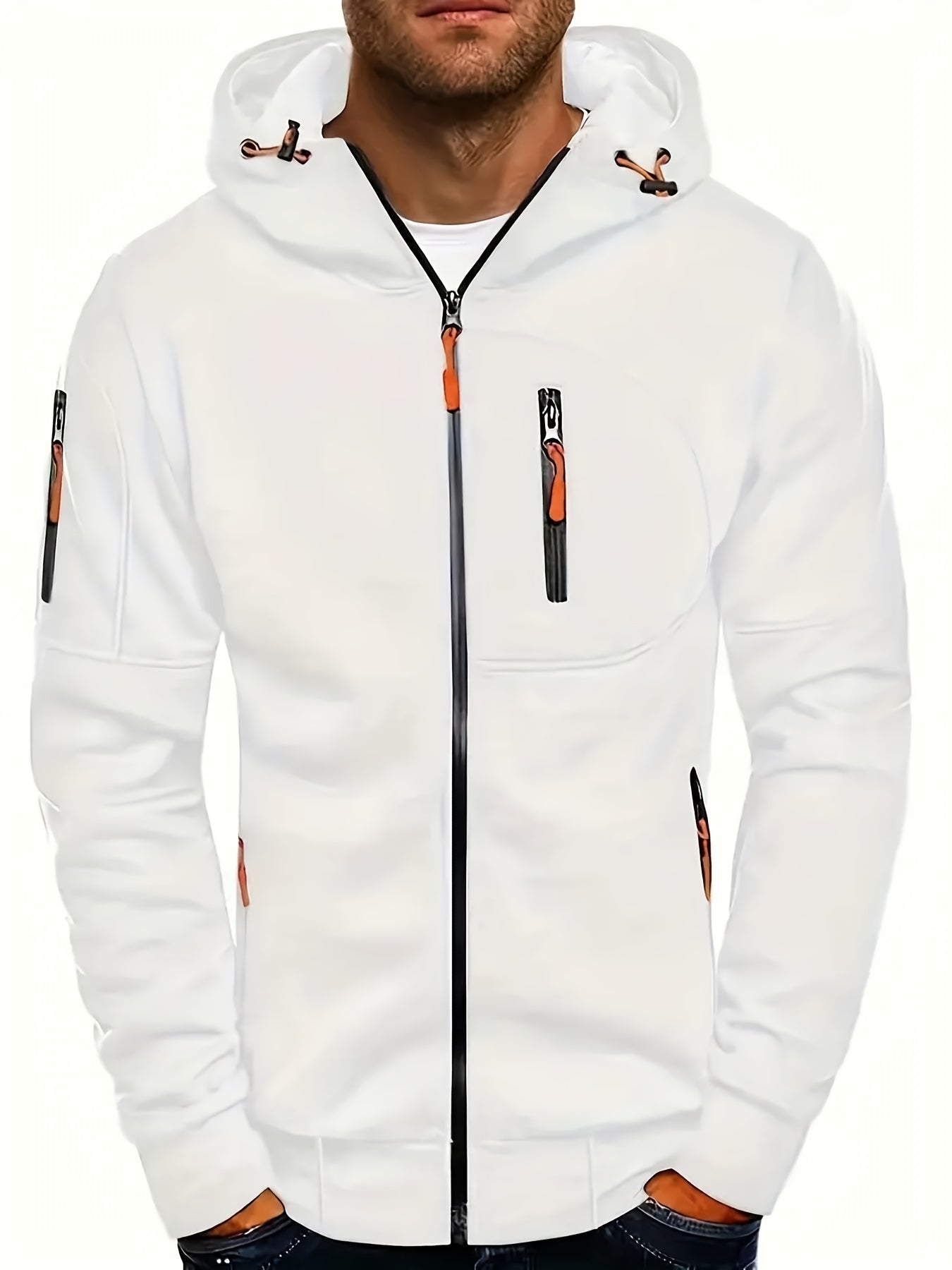 Casual sportieve heren hoodie met comfortabele pasvorm – Elias