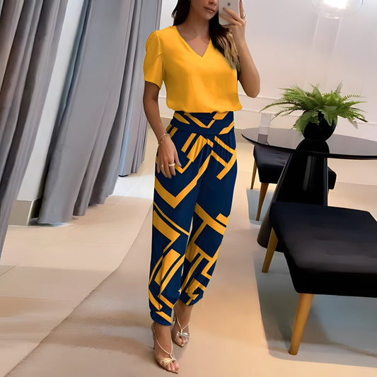 Trendy blouse en broek set voor elke gelegenheid – Mila