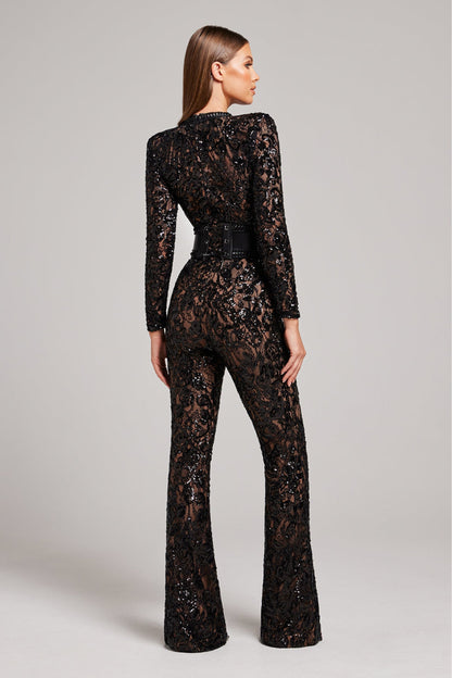 Jumpsuit Kant Elegant Voor Avond Gelegenheden – Mireille