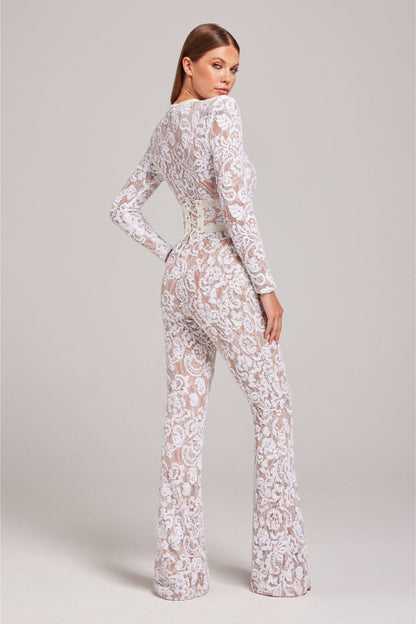 Jumpsuit Kant Elegant Voor Avond Gelegenheden – Mireille