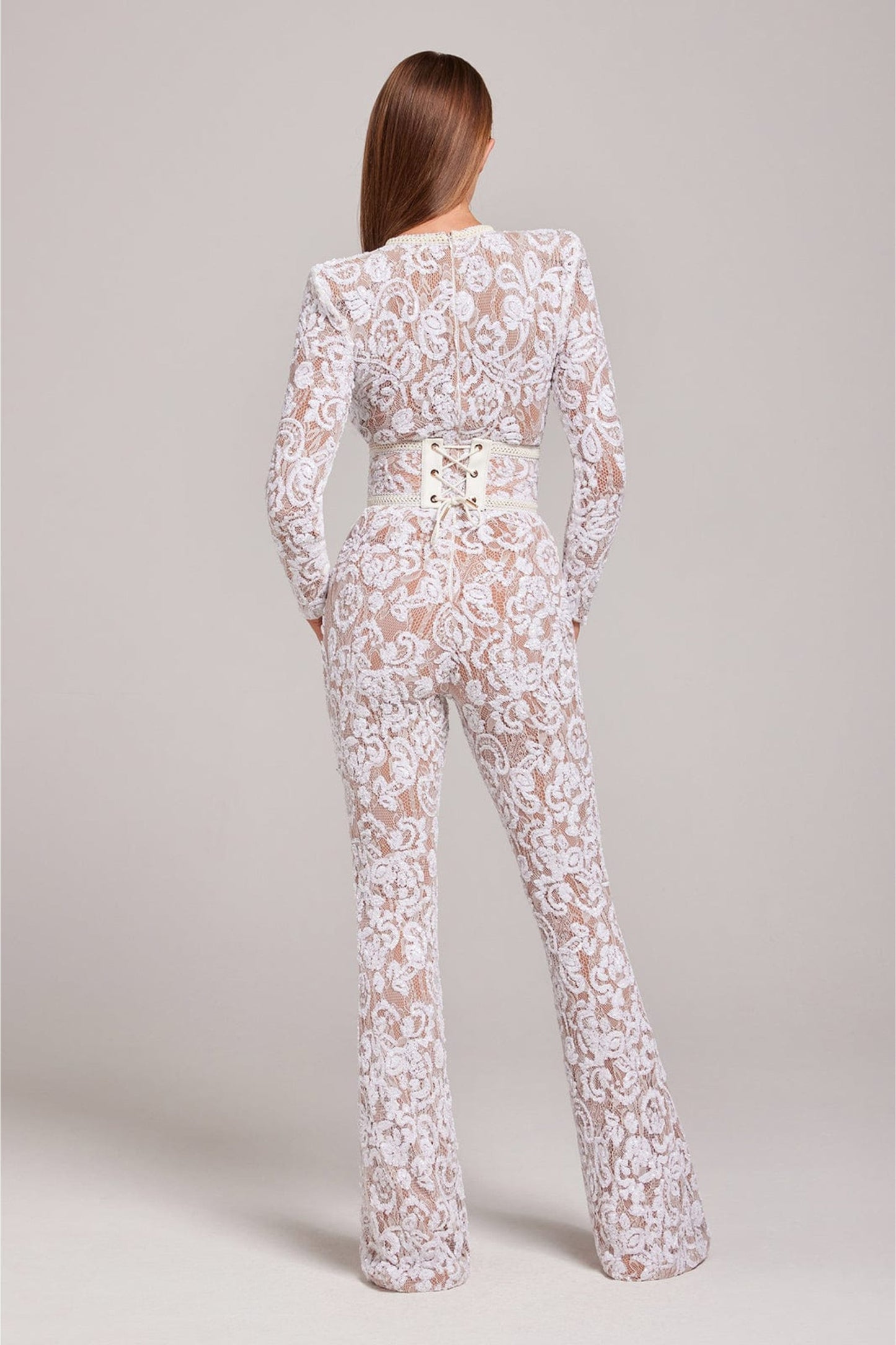 Jumpsuit Kant Elegant Voor Avond Gelegenheden – Mireille