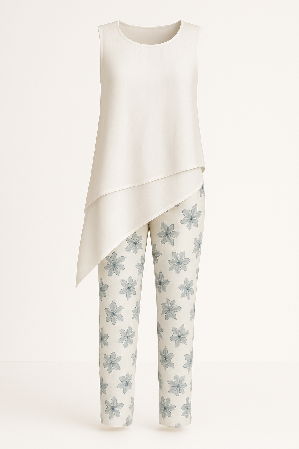 Tweedelige dames set met top en printbroek – Mila