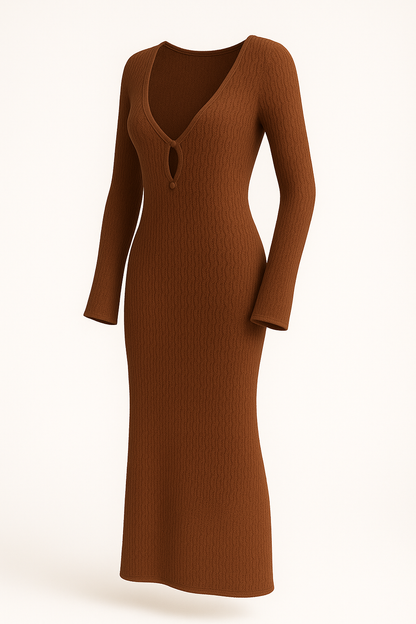 Maxi dames cover-up jurk met open rug en stijl – Veonelle