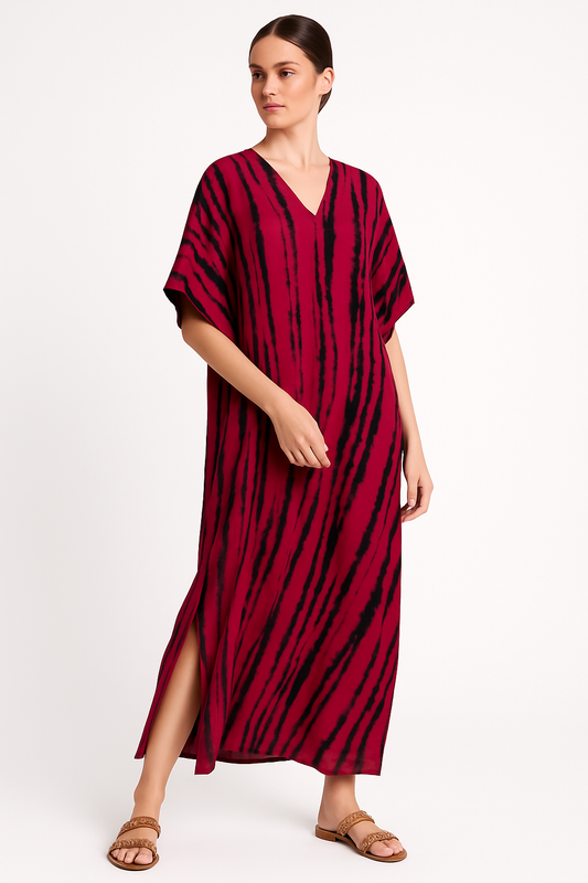 Zomerse Kaftanjurk met Print voor Dames – Fyrona
