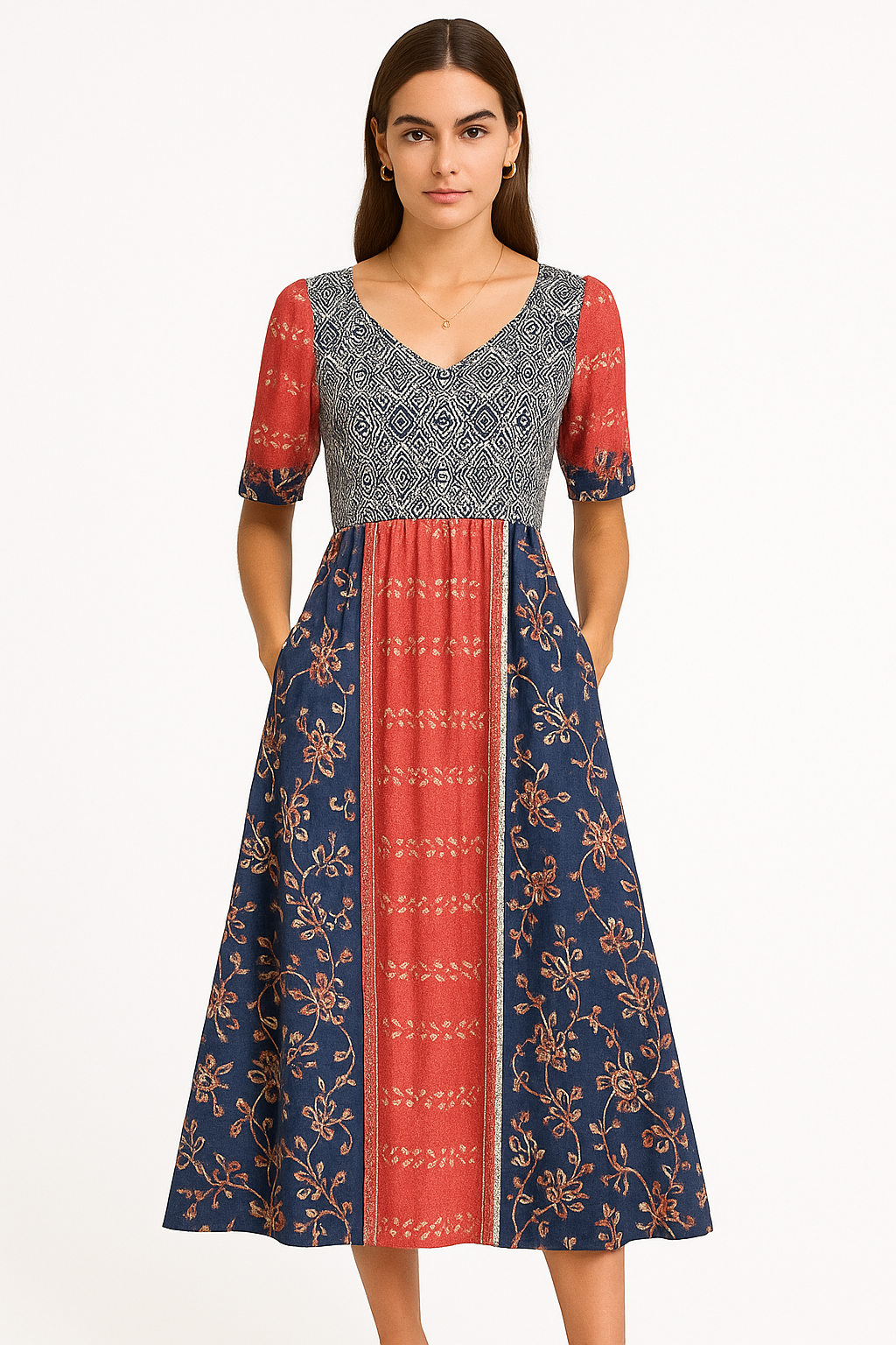 Boho zomerjurk met volants en bloemenprint – Lara