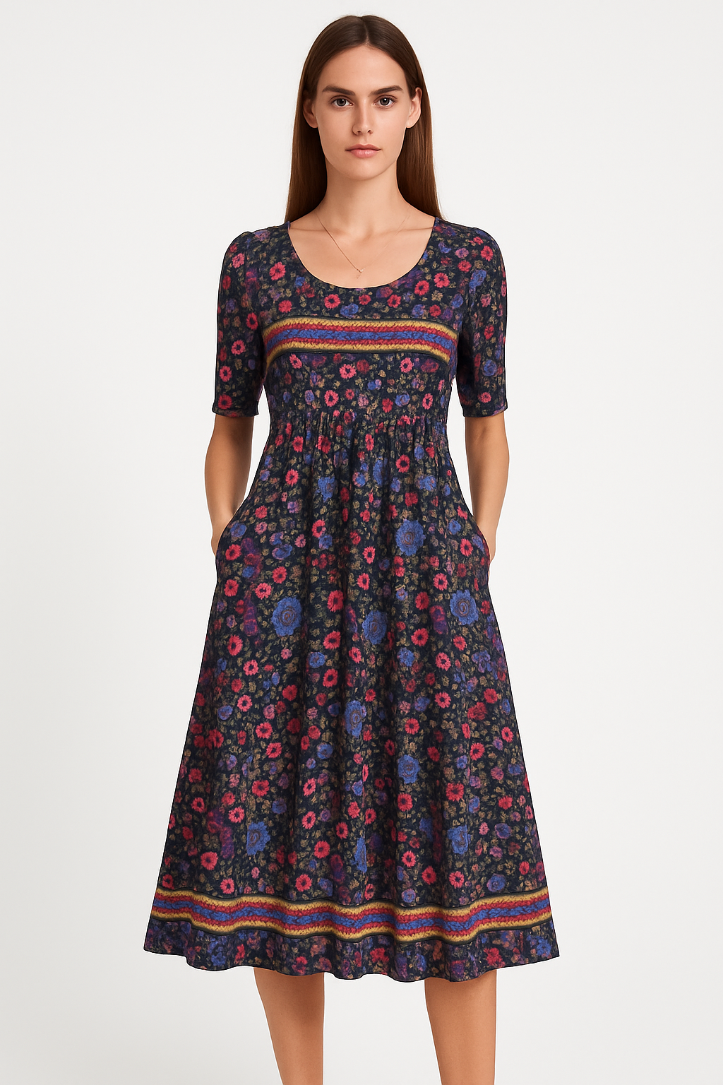 Boho zomerjurk met volants en bloemenprint – Lara